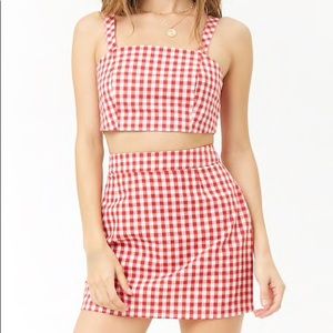 NWT GINGHAM MATCHING CO-ORD SET